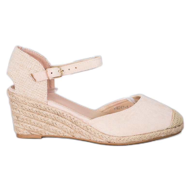 Small Swan Espadrilles Compensées beige