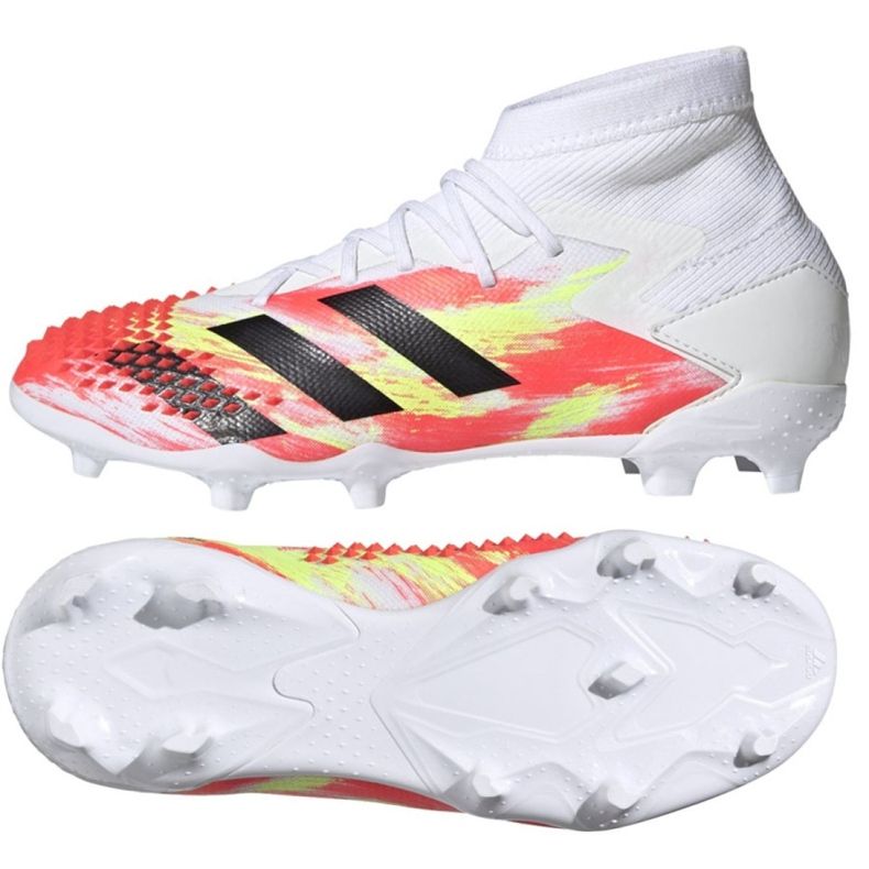 Chaussures de foot Adidas Predator Dracon 20.1 Fg Jr EG1608 multicolore blanc