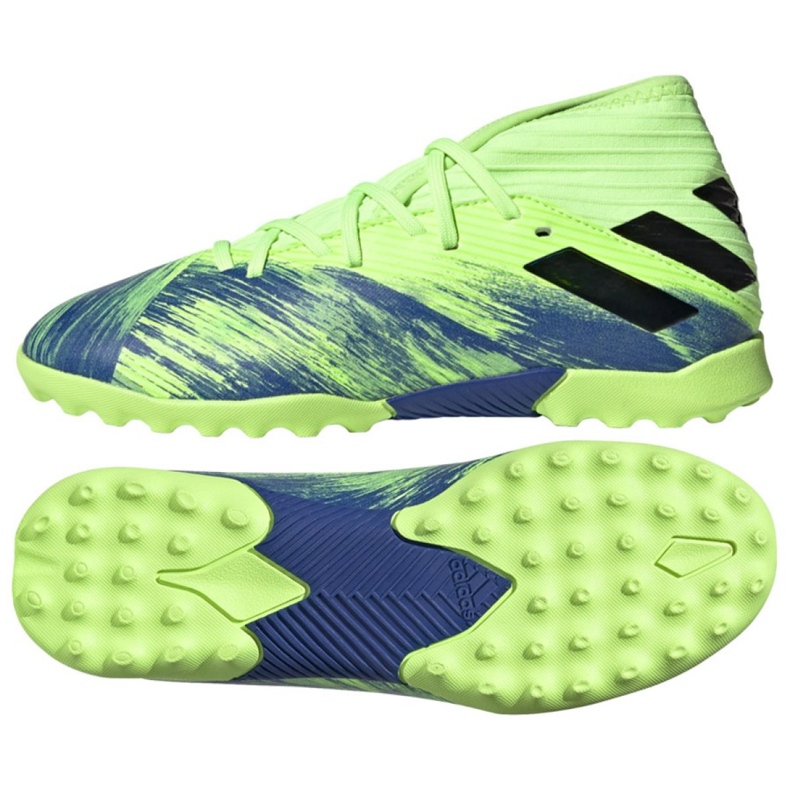 Chaussures de foot Adidas Nemziz 19.3 Tf Jr FV4006 multicolore vert Chaussures de foot Adidas Nemziz 19.3 Tf Jr FV4006 multicolore vert