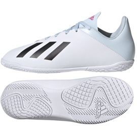 Chaussures d'intérieur adidas X 19.4 In Jr EF1624 multicolore blanc