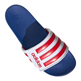 Chaussons Adidas Adilette Comfort Adj M EG1346 blanche rouge bleu Chaussons Adidas Adilette Comfort Adj M EG1346 blanche rouge bleu