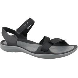 Sandale à sangle Crocs Swiftwater W 204804-001 le noir gris
