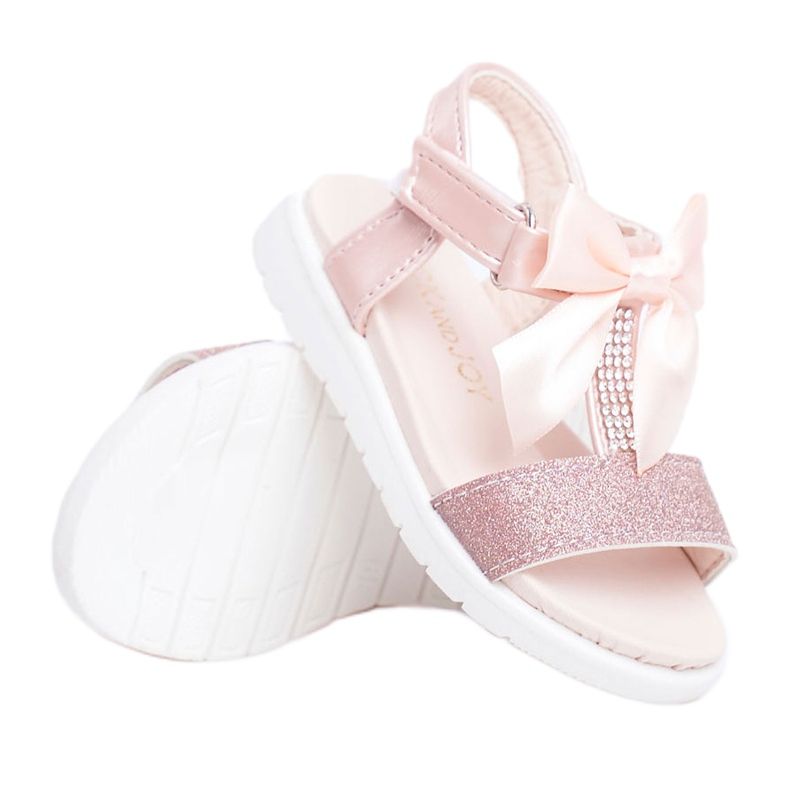 FRROCK Sandales Enfant Avec Velcro Pour Fille Champagne Bella multicolore rose