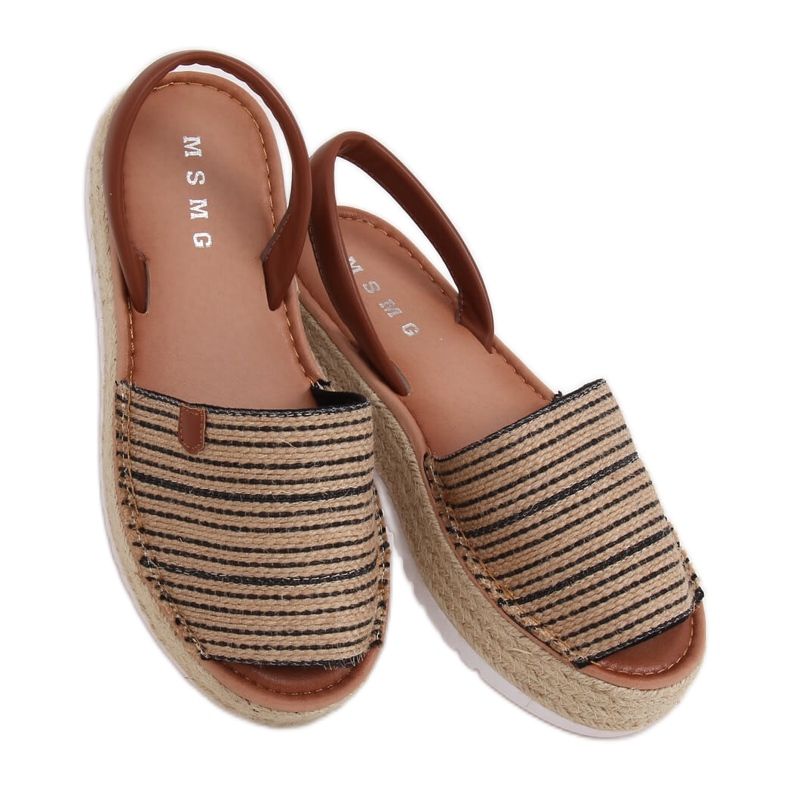 Espadrilles sandales noires WH935 Noir beige brun Espadrilles sandales noires WH935 Noir beige brun