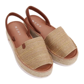 Sandales espadrilles dorées WH935 Or