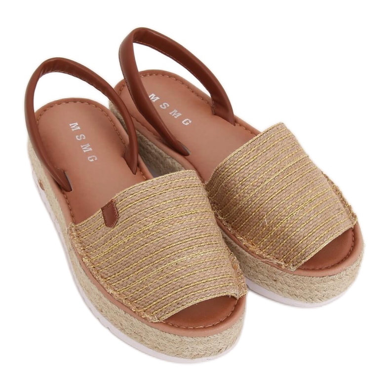 Sandales espadrilles dorées WH935 Or d'or