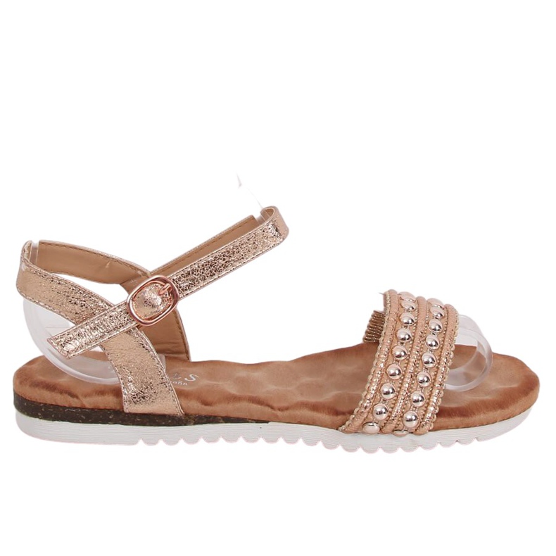 Sandales femme champagne HT-68 Champagne multicolore rose