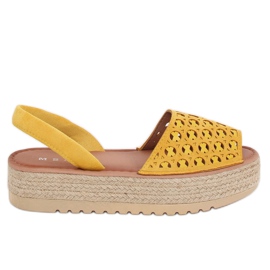 Sandales, espadrilles, miel WH931 Jaune