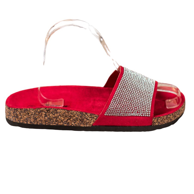 Bona Chaussons Avec Oxyde De Zirconium rouge Bona Chaussons Avec Oxyde De Zirconium rouge