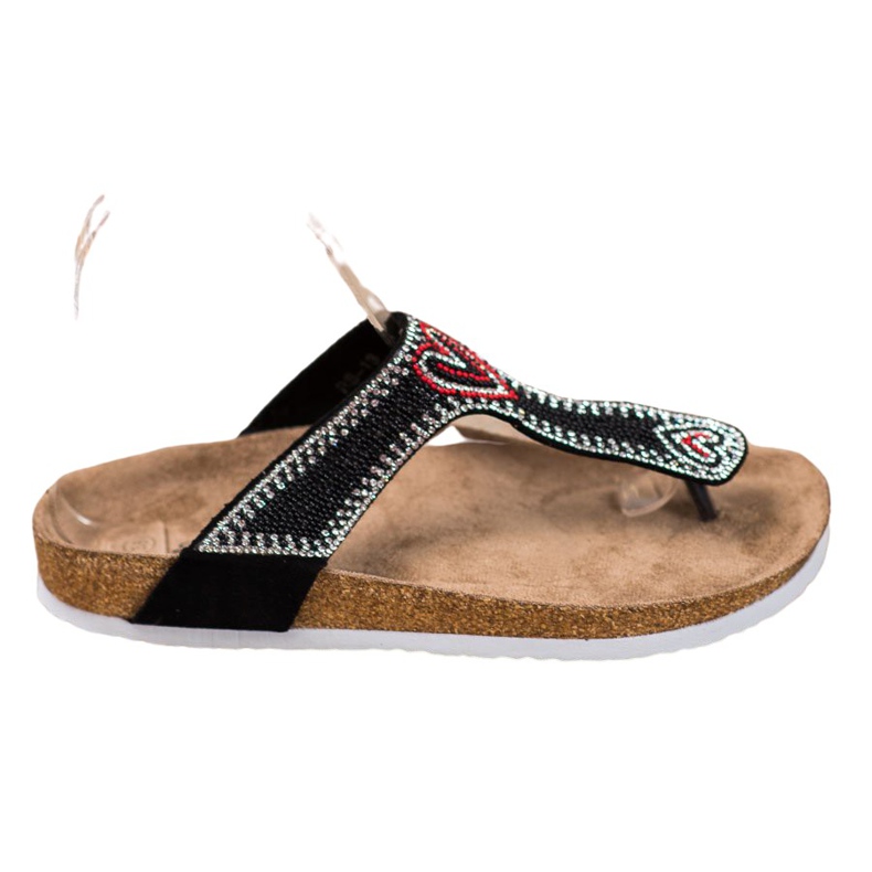 Bona Tongs sur la plate-forme le noir Bona Tongs sur la plate-forme le noir