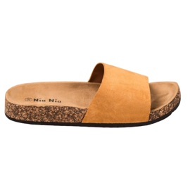 Nio Nio Pantoufles Classiques Sur La Plateforme brun