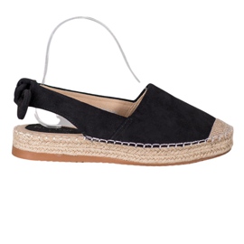Nio Nio Espadrilles Au Talon Découvert le noir Nio Nio Espadrilles Au Talon Découvert le noir