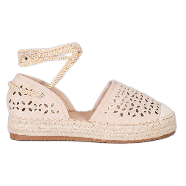 Bella Star Espadrilles Nouées Sur La Plateforme beige Bella Star Espadrilles Nouées Sur La Plateforme beige