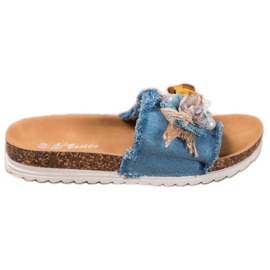 SHELOVET Pantoufles à la mode bleu