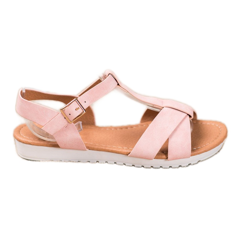 SHELOVET Sandales textiles roses