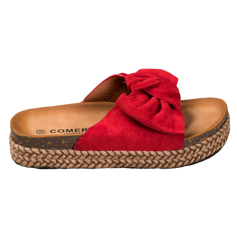 Comer Pantoufles Sur Une Haute Plate-Forme rouge Comer Pantoufles Sur Une Haute Plate-Forme rouge