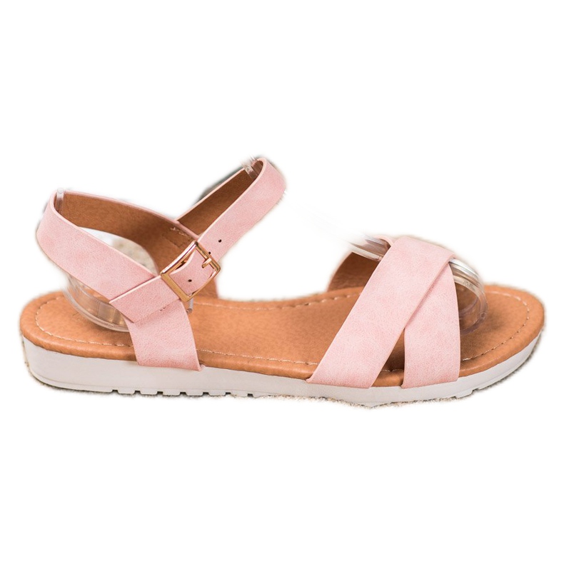 SHELOVET Sandales textiles confortables rose