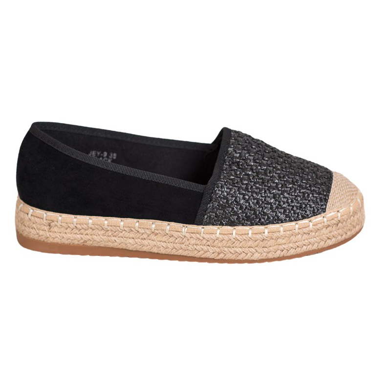 SHELOVET Espadrilles Tressées le noir multicolore