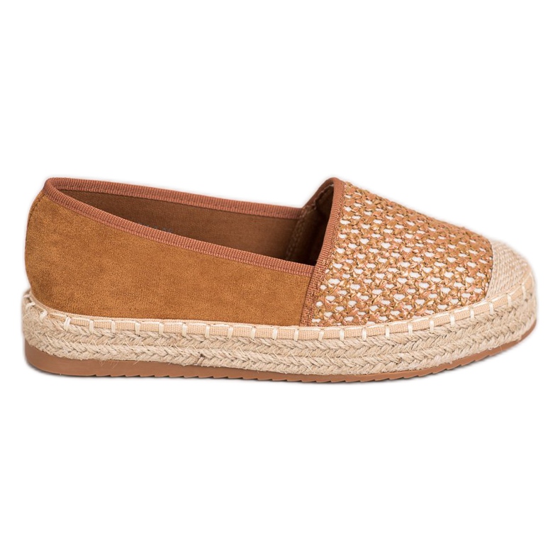 SHELOVET Espadrilles Tressées brun