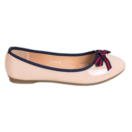 SHELOVET Ballerine Avec Un Noeud brun rouge bleu marine