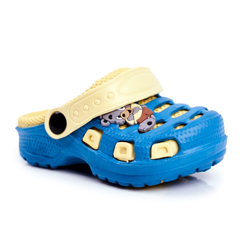 Giolan Chaussons en mousse pour enfants Kroks Small Koala bleu jaune