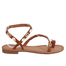 Camel JH121 Tongs Camel avec coquillages brun