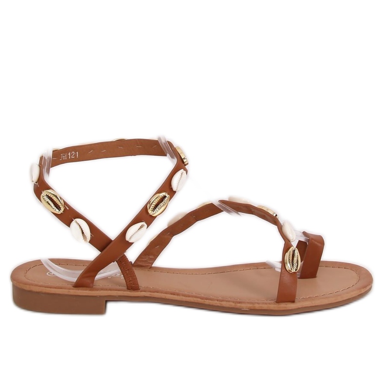 Camel JH121 Tongs Camel avec coquillages brun