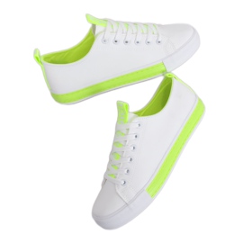 Baskets femme blanches LA70P Vert