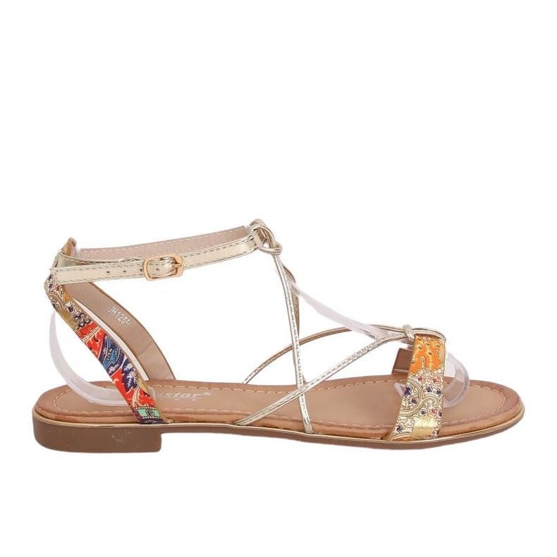 Sandales femme orange JH125P Orange multicolore