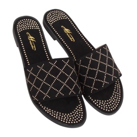 Chaussons noirs pour femmes Q-85 Noir le noir Chaussons noirs pour femmes Q-85 Noir le noir
