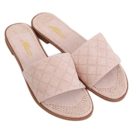 Chaussons roses pour femmes roses Q-85 Rose