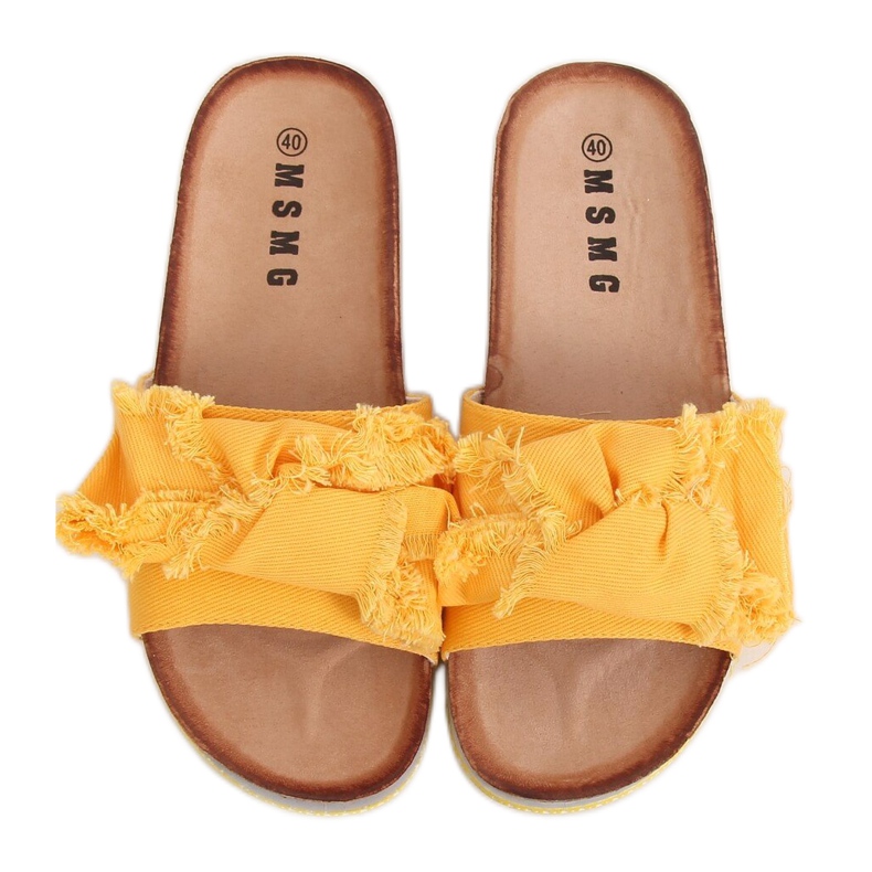 Chaussons femme miel WS9023 Jaune