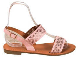 Mannika Sandales ajourées rose Mannika Sandales ajourées rose