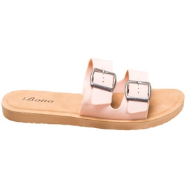 Bona Pantoufles Classiques Avec Boucle rose