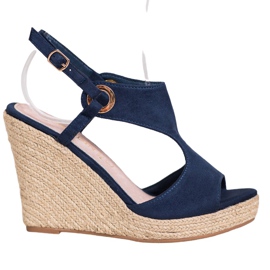 Goodin Sandales Espadrilles Fermées bleu marine bleu