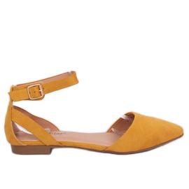 Ballerines avec fermoir miel CL73P Jaune II Qualité