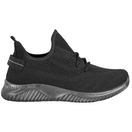 Super Mode Baskets ajourées noires le noir