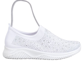 Super Mode Chaussures de sport avec cristaux blanc