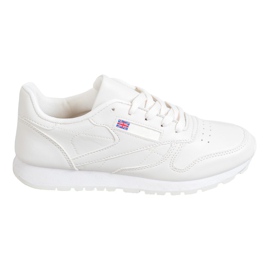 SHELOVET Chaussures nouées en cuir écologique blanche