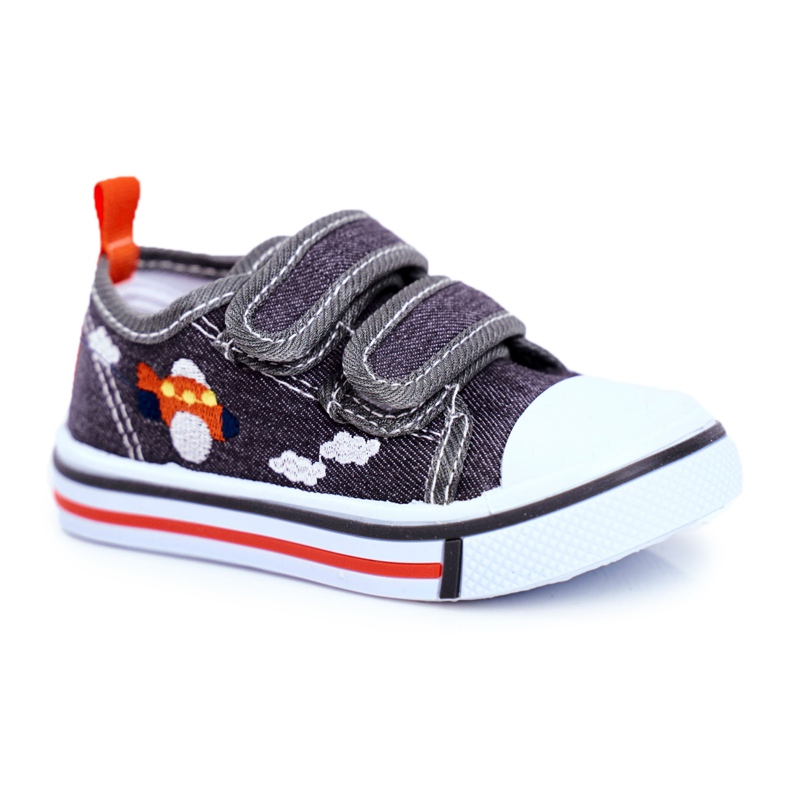 PL1 Baskets Enfant Gris Nimalo Velcro PL1 Baskets Enfant Gris Nimalo Velcro