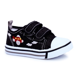 Le Scarpe Baskets Enfant Nimalo Noires avec Velcro