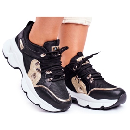 SEA Chaussures de sport pour femmes Noir Or Beijing jaune