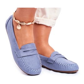 PS1 Mocassins Femme Toile Bleu Panay