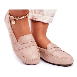 PS1 Mocassins Femme Tissu Beige Panay