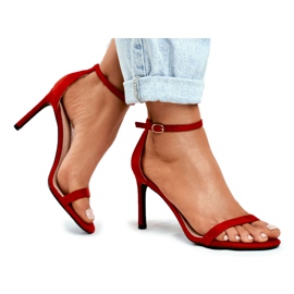 PS1 Sandales Femme Talon Classique Rouge Basilian PS1 Sandales Femme Talon Classique Rouge Basilian
