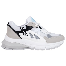 Weide Baskets de sport blanc noir gris