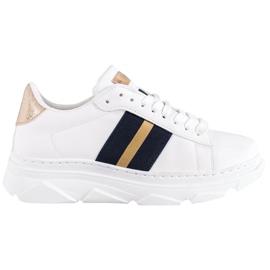 Weide Baskets sur la plate-forme blanc noir jaune