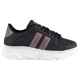 Weide Baskets sur la plate-forme le noir multicolore