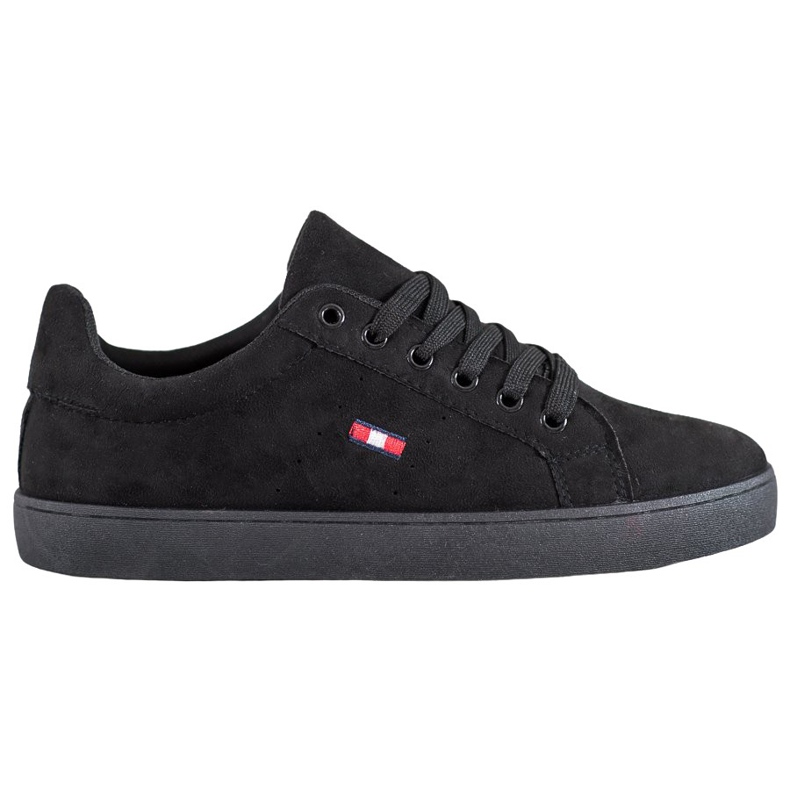 SHELOVET Chaussures de sport en daim le noir