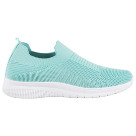 SHELOVET Chaussures à enfiler en textile multicolore vert